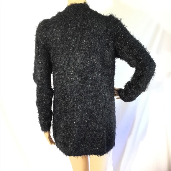 Apt 9 Open Front Cardigan Black and Silver NWOT - Picture 2 of 8